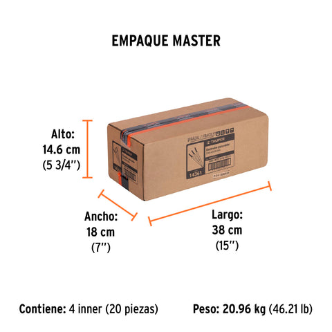Bolsa con 1 kg de electrodos 6013 de 1/8', Truper | E6013-4 | 14361