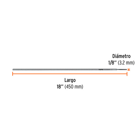 Bolsa con 1 kg de electrodos 7018 de 1/8', Truper | E7018-4 | 14363