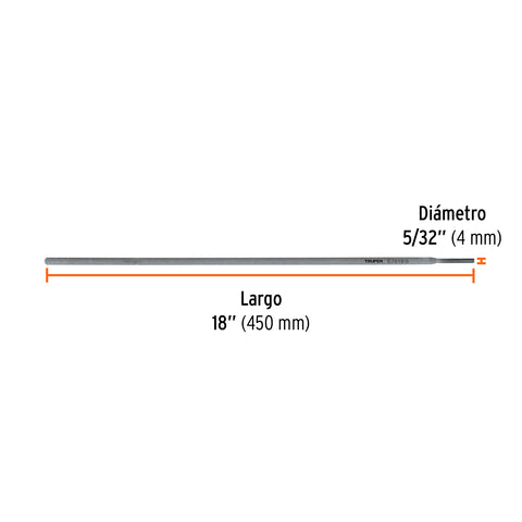 Bolsa con 1 kg de electrodos 7018 de 5/32', Truper | E7018-5 | 14364