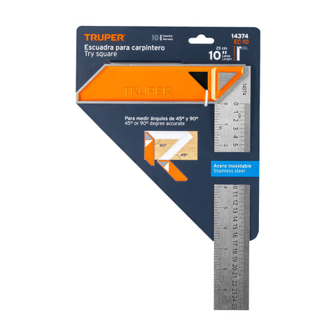 Escuadra 10' para carpintero con mango 100% de aluminio | EC-10 | 14374