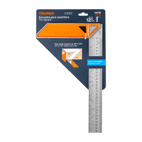 Escuadra 12' para carpintero con mango 100% de aluminio | EC-12 | 14376