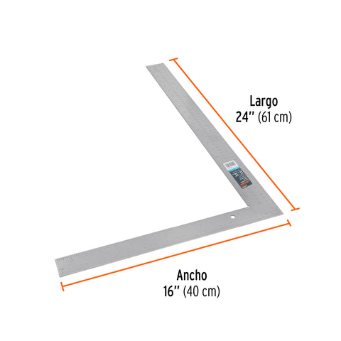 Escuadra 16'x24' de acero para cantero, Truper | E-16X24 | 14384