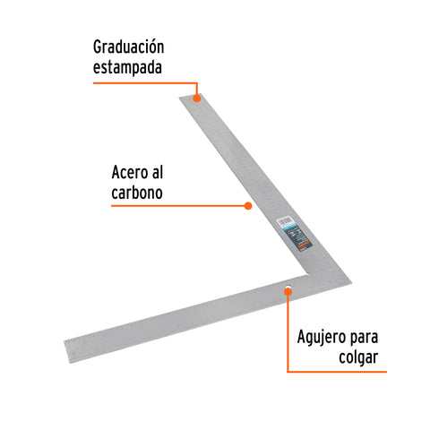 Escuadra 16'x24' de acero para cantero, Truper | E-16X24 | 14384