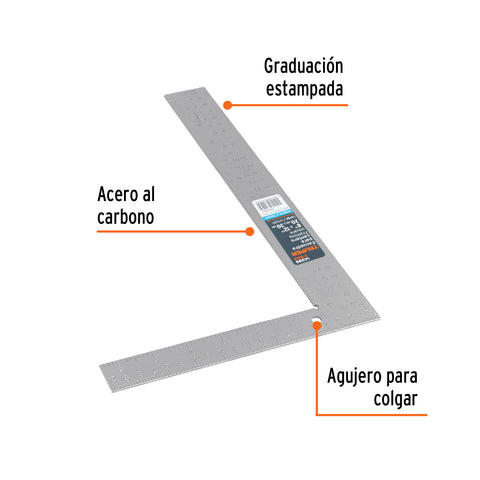 Escuadra 8'x12' de acero para cantero, Truper | E-8X12 | 14386