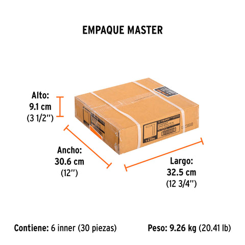 Escuadra 8'x12' de acero para cantero, Truper | E-8X12 | 14386