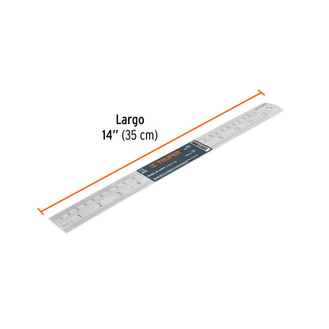 Regla 30 cm de acero inoxidable, Truper | RGL-30 | 14387