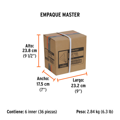 Calibrador de 15 hojas std / mm, Truper | CAL-15 | 14395