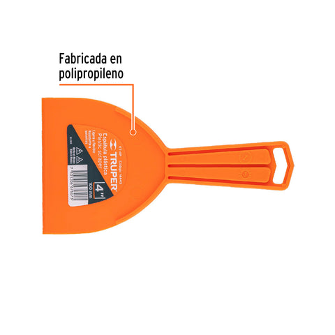 Espátula plástica de 4', Truper | ET-4P | 14445