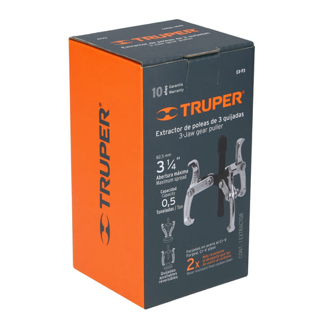 Extractor de poleas, 3 quijadas, 3', Truper | EX-P3 | 14500