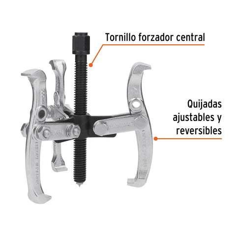 Extractor de poleas, 3 quijadas, 4', Truper | EX-P4 | 14503
