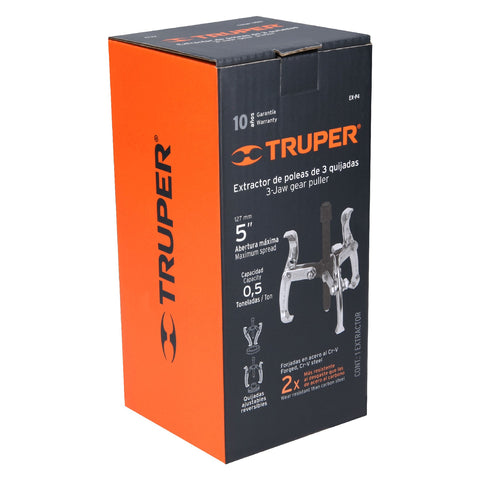 Extractor de poleas, 3 quijadas, 4', Truper | EX-P4 | 14503