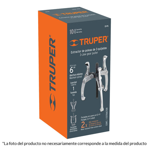 Extractor de poleas, 3 quijadas, 8', Truper | EX-P8 | 14509
