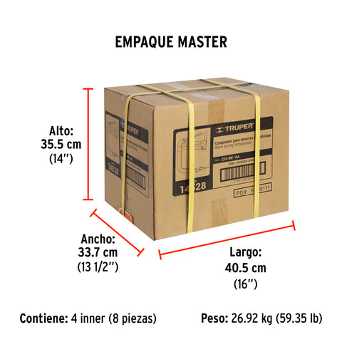 Compresor de resortes de válvulas, 166mm a 253mm, Truper | CO-RE-VA | 14528