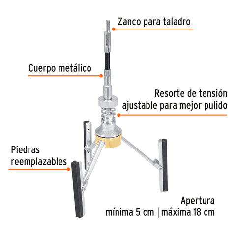 Bruñidora para cilindro de motor, 5 a 18 cm, Truper | RECI-3 | 14533