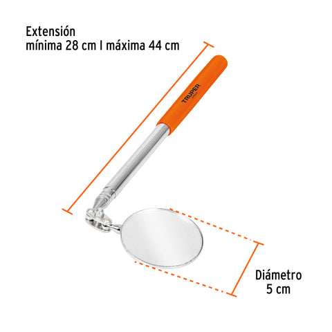 Espejo circular telescópico de inspección, 5 cm, Truper | ESP-TEL | 14544