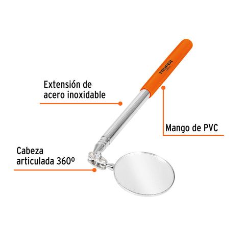 Espejo circular telescópico de inspección, 5 cm, Truper | ESP-TEL | 14544
