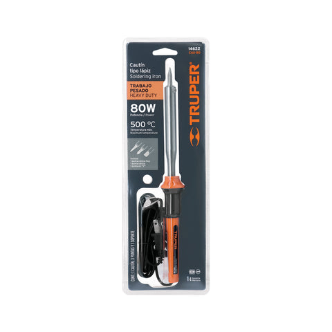Cautín 80 W tipo lápiz para trabajo pesado, Truper | CAU-80 | 14622
