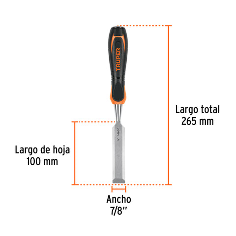 Formón 7/8' mango Comfort Grip, Truper | FT-7/8 | 14630