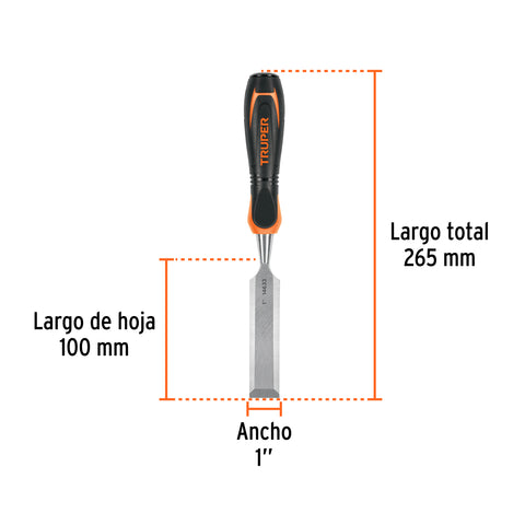 Formón 1' mango Comfort Grip, Truper | FT-1 | 14633