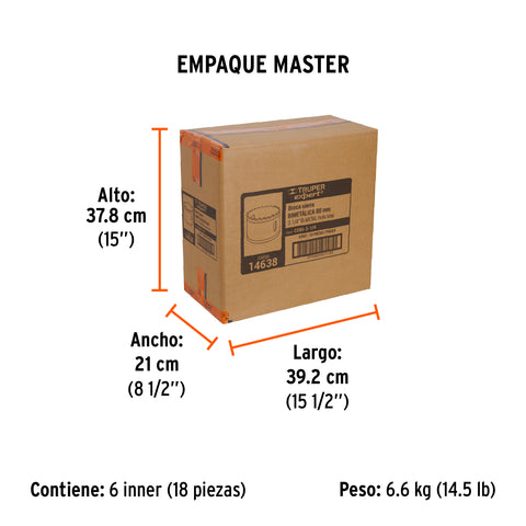 Brocasierra bimetálica 3-1/4', Truper Expert | COBI-3-1/4 | 14638