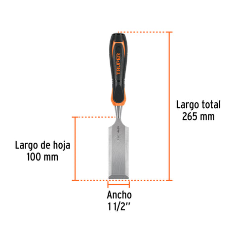 Formón 1-1/2' mango Comfort Grip, Truper | FT-1-1/2 | 14639