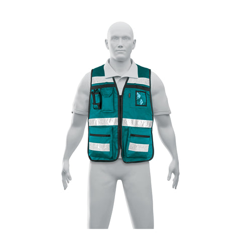 Chaleco brigadista con cintas reflejantes, color verde | CHS-900V | 14664