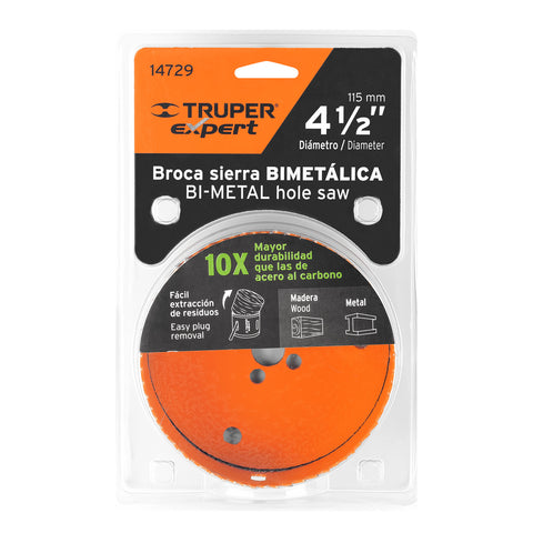 Brocasierra bimetálica 4-1/2', Truper Expert | COBI-4-1/2 | 14729