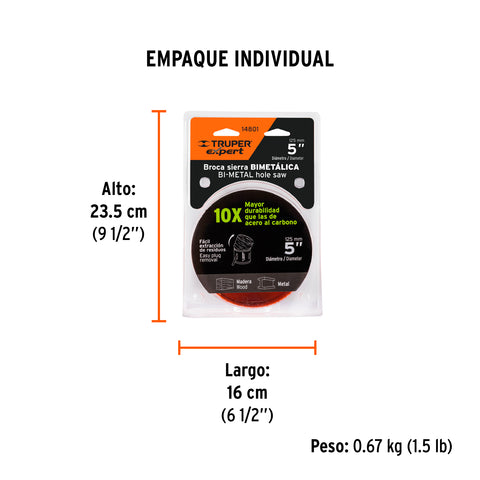 Brocasierra bimetálica 5', Truper Expert | COBI-5 | 14801