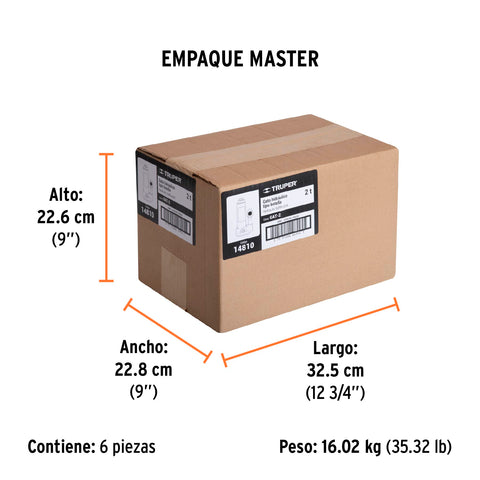 Gato hidráulico de botella de 2 Ton, Truper | GAT-2 | 14810