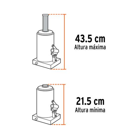 Gato hidráulico de botella de 6 Ton, Truper | GAT-6 | 14814