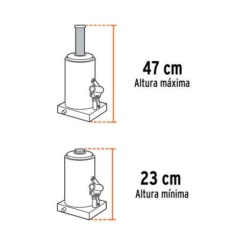 Gato hidráulico de botella de 8 Ton, Truper | GAT-8 | 14816