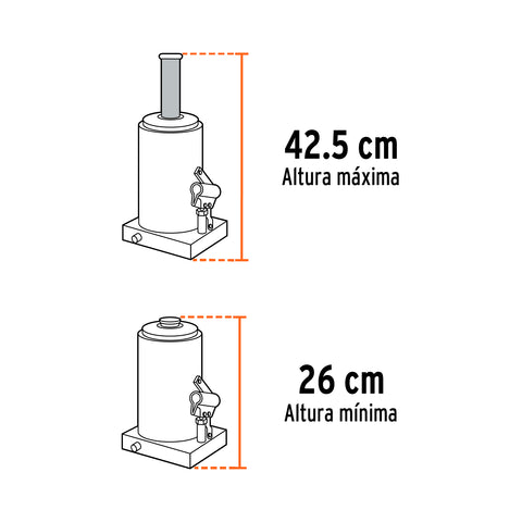 Gato hidráulico de botella de 32 Ton, Truper | GAT-32 | 14819