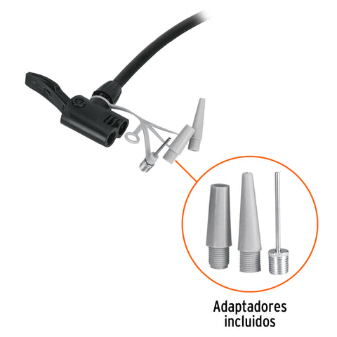 Bomba manual para inflar, 100 PSI, TRUPER | BOM-TR | 14863