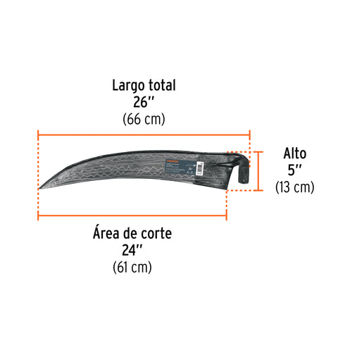 Guadaña tipo española de 26' sin mango, Truper | GTX-26 | 14901