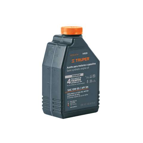 Aceite semi-sintético, 4 tiempos, 400 ml (14 oz), Truper | ACES-4T-14 | 14928