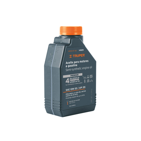 Aceite semi-sintético, 4 tiempos, 1000ml (34 oz), Truper | ACES-4T-34 | 14929