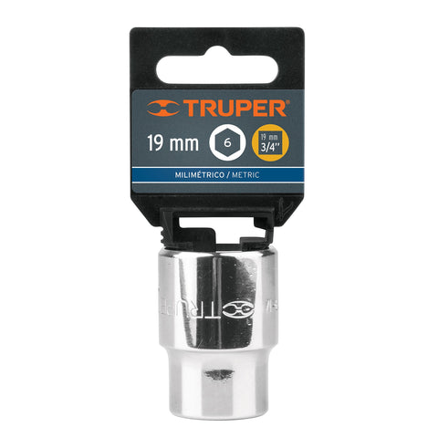 Dado de 19 mm, 6 puntas, cuadro 3/4', Truper | D-3419-M | 14965