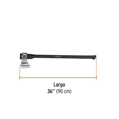Hacha labor entera 2-1/2 lb, mango de fibra de vidrio 36' | LE-2-1/2M | 14976