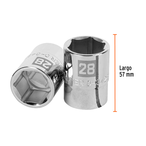 Dado de 28 mm, 6 puntas, cuadro 3/4', Truper | D-3428-M | 14977
