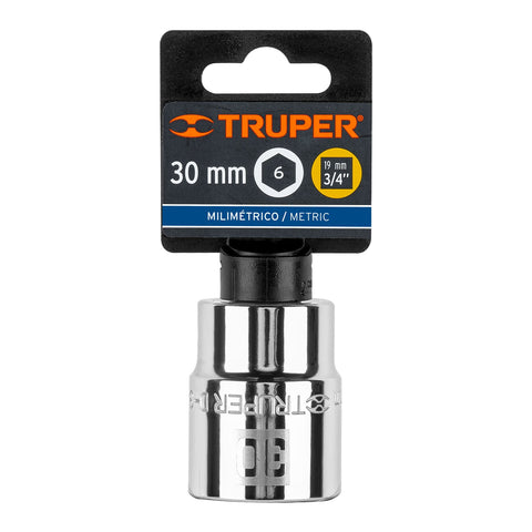 Dado de 30 mm, 6 puntas, cuadro 3/4', Truper | D-3430-M | 14979