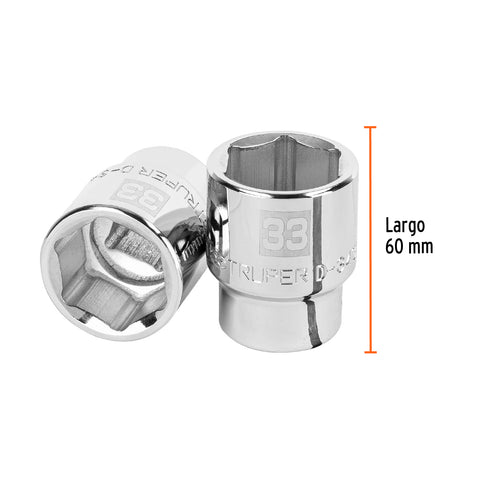 Dado de 33 mm, 6 puntas, cuadro 3/4', Truper | D-3433-M | 14983