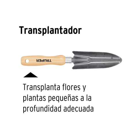 Transplantador para jardín, mango de 6', Truper | GTS-TR | 15022
