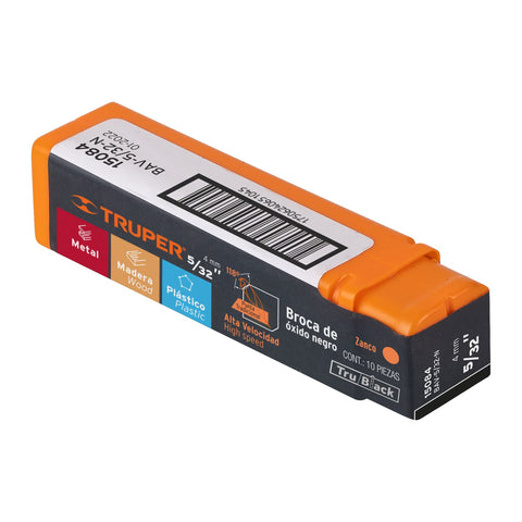 Broca HSS 5/32' Trublack para metal, Truper | BAV-5/32-N | 15084