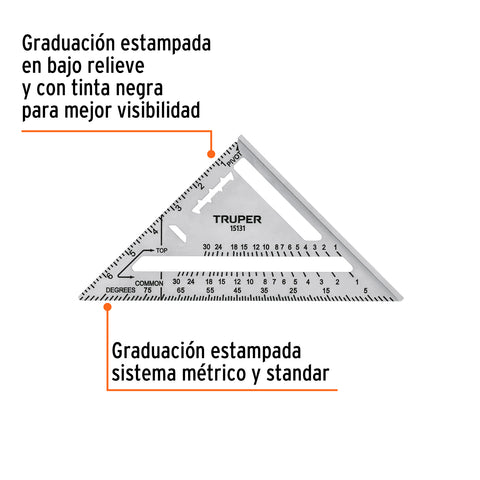 Escuadra 7' de aluminio para muros de yeso, Truper | ET-7A | 15131