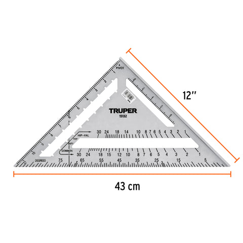 Escuadra 12' de aluminio para muros de yeso, Truper | ET-12A | 15132