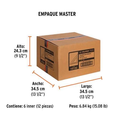 Escuadra 12' de aluminio para muros de yeso, Truper | ET-12A | 15132