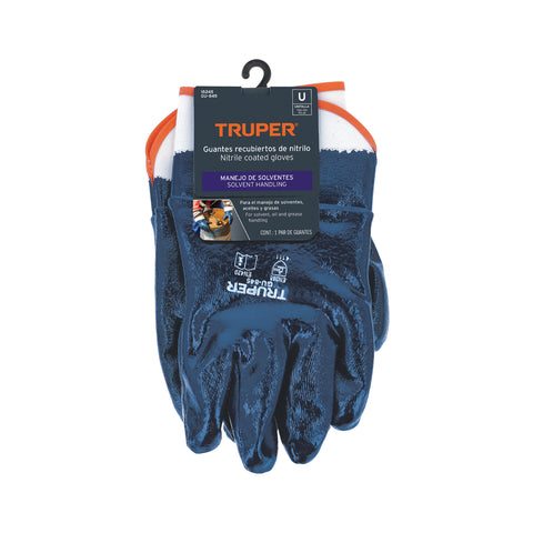 Guantes de algodón recubiertos de nitrilo, puño de seguridad | GU-845 | 15245