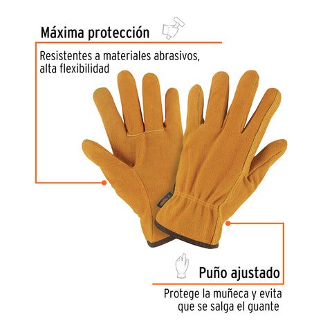 Guantes de carnaza, usos generales, CH, TRUPER | GU-245 | 15248