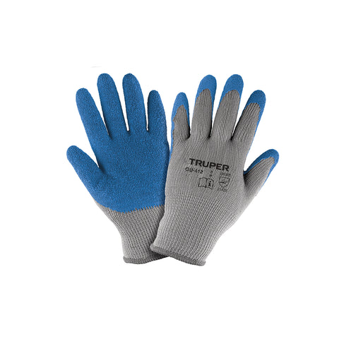 Guantes de poliéster recubiertos de latex, M, TRUPER | GU-412 | 15266