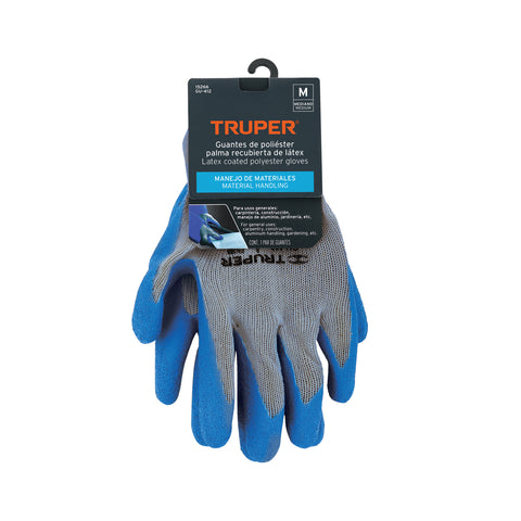 Guantes de poliéster recubiertos de latex, M, TRUPER | GU-412 | 15266